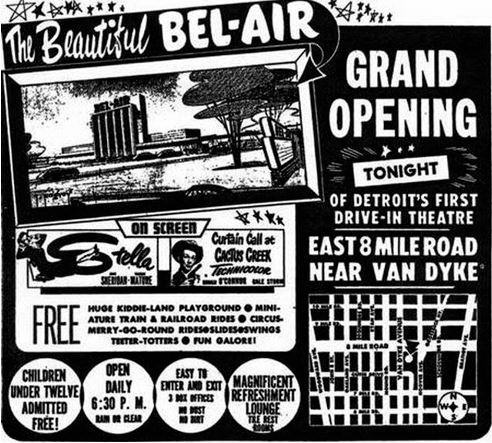 Bel Air Drive-In Theatre - 1950-08-25 Ad